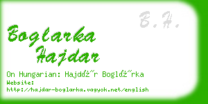 boglarka hajdar business card